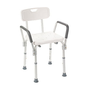 Drive Medical Knock Down Bath Bench with Back and Padded Arms