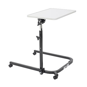 Drive Medical Pivot and Tilt Adjustable Overbed Tray Table