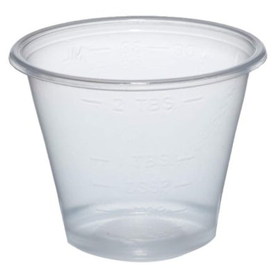 Graduated Medicine Cup 1 oz. Clear Plastic Disposable