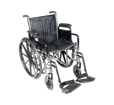 Wheelchair Silver Sport 2 Dual Axle Padded Removable Desk Arm Mag Black by Drive Medical