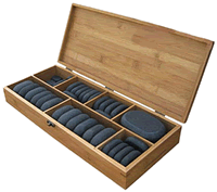 45 Piece Basalt Hot Stone Set by Custom Craftworks