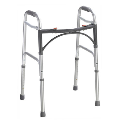 Drive Deluxe Adult Folding Patient Walker, Two Button, 350 lb Capacity