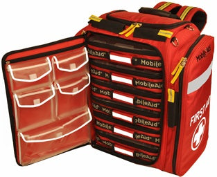 MobileAid Hi-Vis XL Pro First Aid Backpack by LifeSecure