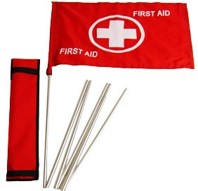 MobileAid First Aid Flag, Extension Pole, and Side-Pouch by LifeSecure