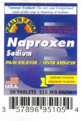 McKesson Naproxen Sodium Pain Relief, 220 mg Strength Tablet - Bottle of 50
