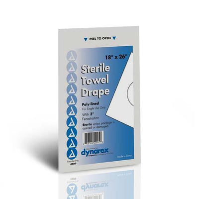 Dynarex Sterile Towel Drape, 18 inch x 26 inch
