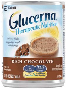 Glucerna® Shake Ready-to-Drink Rich Chocolate with Carb Steady® 237mL Bottle by Abbott Nutrition