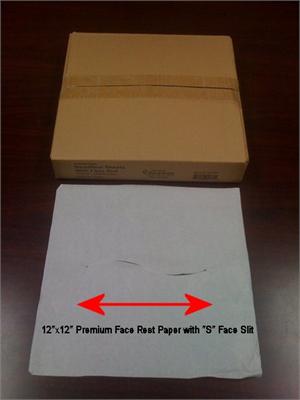 Clinical Health Services Premium 12"x12" Headrest Paper with Face Slot - Box of 1000
