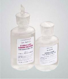 AirLife  Sterile Water and Sodium Chloride Irrigation Solution Bottle with Dual Top, 100mL by Cardinal Health