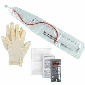 Unisex Red Rubber Intermittent Catheter Kit