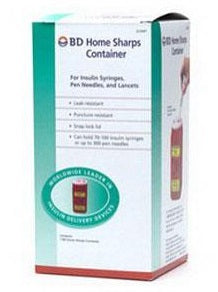 Home Sharps Container 1-2/5 qt, for Insulin Syringes