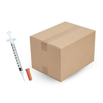 Ultra-Fine Insulin Syringe with Half-Unit Scale 3/10cc Volume, 31G x 6mm by Becton Dickinson - Box of 100