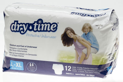 DryTime Youth Protective Underwear Large/Extra-Large, 20" to 28" - Bag of 12