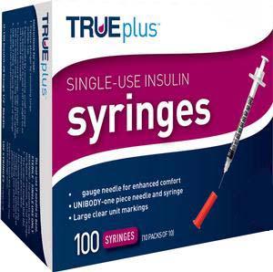 TRUEplus Insulin Syringes by Nipro Diagnostics - Box of 100