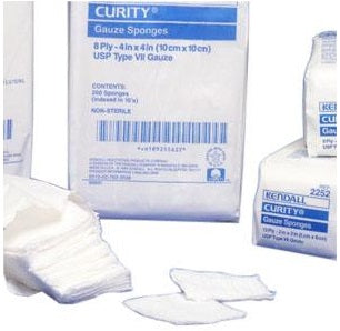 Curity™ Non Sterile Gauze Sponge 4" L x 4" W, 16 ply - Bag of 200
