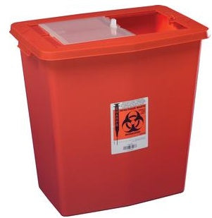 SharpSafety™ Large Volume Container, 12 Gallon, Red - Case of 10