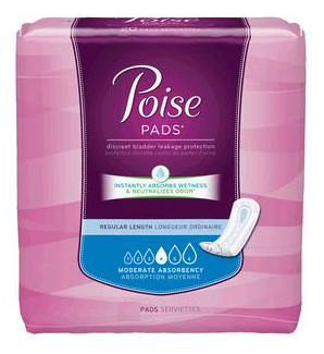 Poise Pads Moderate Absorbency 11" by Kimberly Clark