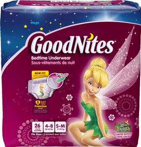 Goodnites Youth Pants for Girls Small/Medium, Mega Pack - Package of 26