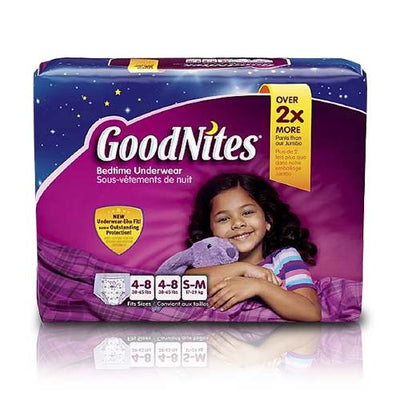 Goodnites® Youth Pants Small/Medium Big Pack, Girl, 38 to 65 lb - Package of 31