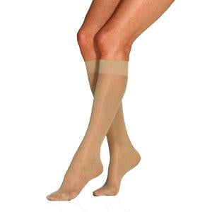 UltraSheer Knee-High Extra Firm Compression Stockings X-Large Natural Closed Toe Female - Pair