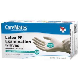CareMates Latex Textured Gloves, Powder-Free, High Performance, Proven Reliability