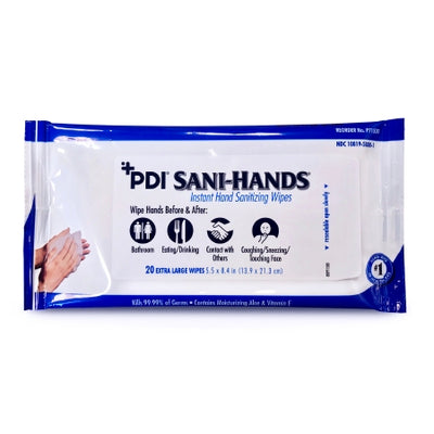 Hand Sanitizing Wipe Sani-Hands 20 Count Ethyl Alcohol Wipe Soft Pack