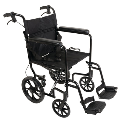 Aluminum Transport Chair with 12-Inch Wheels