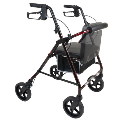 Deluxe Aluminum Rollator with 8-inch Wheels