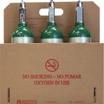 10 Pack M6 Cardboard Cylinder Carrying Tote - Roscoe Medical