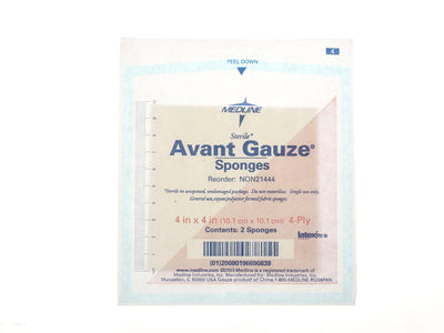 Woven Sterile Gauze Sponge 4" x 4", White - Box of 25