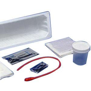 Kendall Healthcare KenGuard™ Open Urethral Catheterization Tray with 14Fr Catheter, Nitrile Exam Gloves