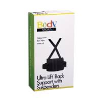 Ultra Lift Back Supports with Suspenders by Body Sport