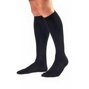 Men's Dress Knee High Mild Compression Socks Medium, Navy, Closed Toe - Pair
