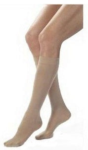 Opaque Knee-High Moderate Compression Stockings Medium, Closed Toe, Natural - Pair