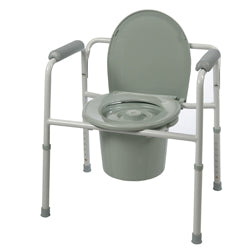 ProBasics Three-in-One Steel Commode with Plastic Armrests