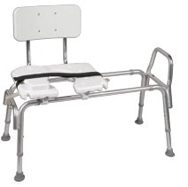 Heavy Duty Sliding Transfer Bench With Cut-Out