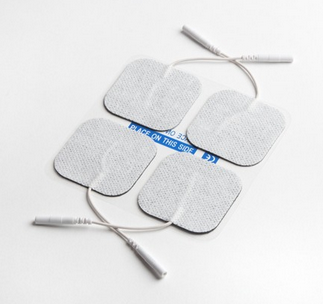 2" Square Cloth Electrodes - Aggressive Gel by Roscoe Medical - Package of 4
