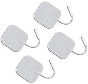 2" Square White Cloth Electrodes by Current Solutions - Package of 4