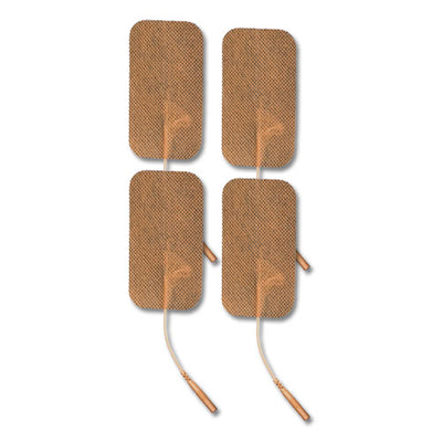 Rectangular Tan Cloth Electrodes 2" x 3.5" - Package of 4