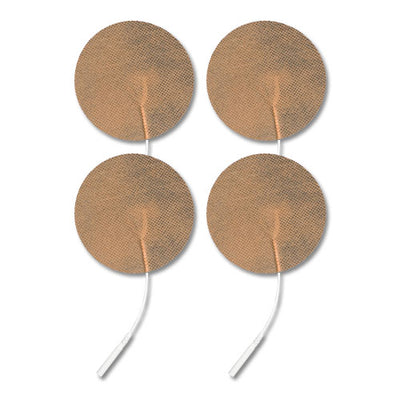 3" Round Tan Cloth Electrode Pads - Package of 4