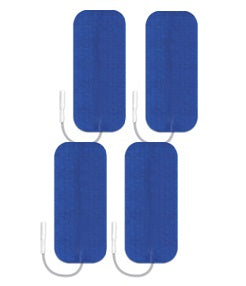 2 inch x 3.5 inch Blue Cloth Electrodes by Roscoe Medical - Package of 4