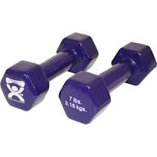 Cast Iron And Vinyl-Coated Dumbbell (7 Lb)