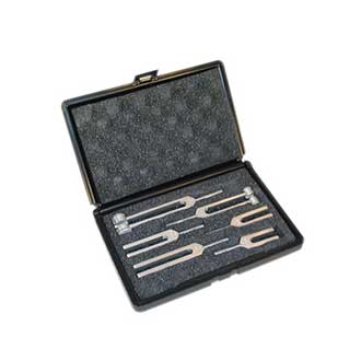 6 Piece Tuning Forks Set with Case by Fabrication Enterprises