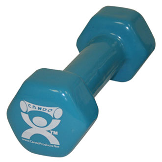 Fabrication Enterprises Cast Iron And Vinyl-Coated Dumbbell, 4 Lb