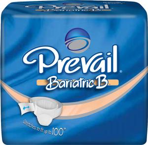 Prevail Bariatric Adult Diaper Brief, Latex Free, Size B, (Up to 100") by First Quality