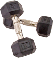 Dura-Bell Urethane Hexagon Dumbbells by Hampton Fitness - Pair
