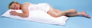 Body Pillow with Cover 52" x 16" White by Hermell Products