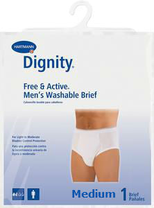 Dignity Free & Active Absorbent Protective Men's Brief, Medium 34" to 36" By Hartmann-Conco - Single - HU36937