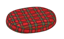 Briggs Healthcare Donut Pillow with Plaid Pillow Cover - Each