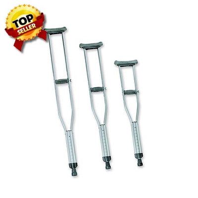 Adult Crutches, Push Button, Adjustable, 62" - 70" by Cardinal Health